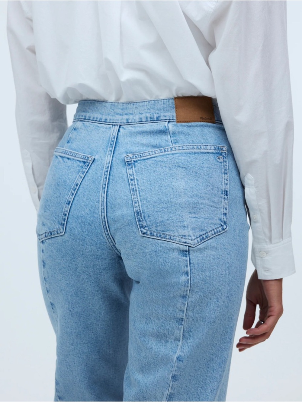 Madewell The Emmett Wide-Leg Crop Jean: Welt Pocket Edition Size 25 Kieran Wash - Picture 5 of 10